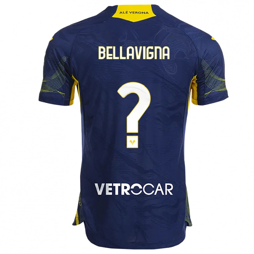 Danxen Män Marco Bellavigna #0 Marinblå Gul Hemmatröja Matchtröjor 2025/26 Tröjor T-Tröja