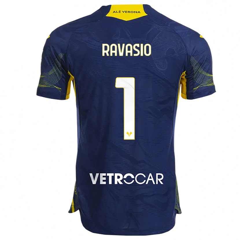 Danxen Män Manuel Ravasio #1 Marinblå Gul Hemmatröja Matchtröjor 2025/26 Tröjor T-Tröja