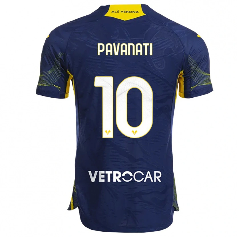 Danxen Män Alessandro Pavanati #10 Marinblå Gul Hemmatröja Matchtröjor 2025/26 Tröjor T-Tröja