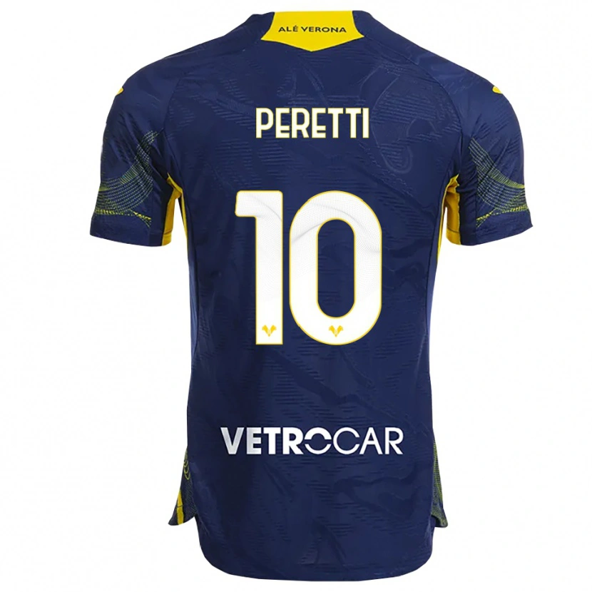 Danxen Män Rachele Peretti #10 Marinblå Gul Hemmatröja Matchtröjor 2025/26 Tröjor T-Tröja