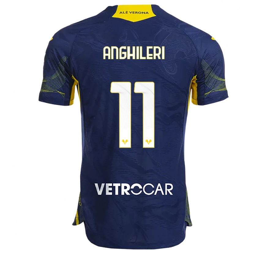 Danxen Män Federica Anghileri #11 Marinblå Gul Hemmatröja Matchtröjor 2025/26 Tröjor T-Tröja