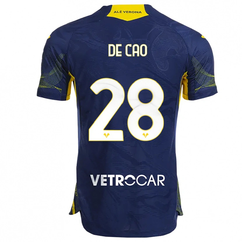 Danxen Män Elena De Cao #28 Marinblå Gul Hemmatröja Matchtröjor 2025/26 Tröjor T-Tröja