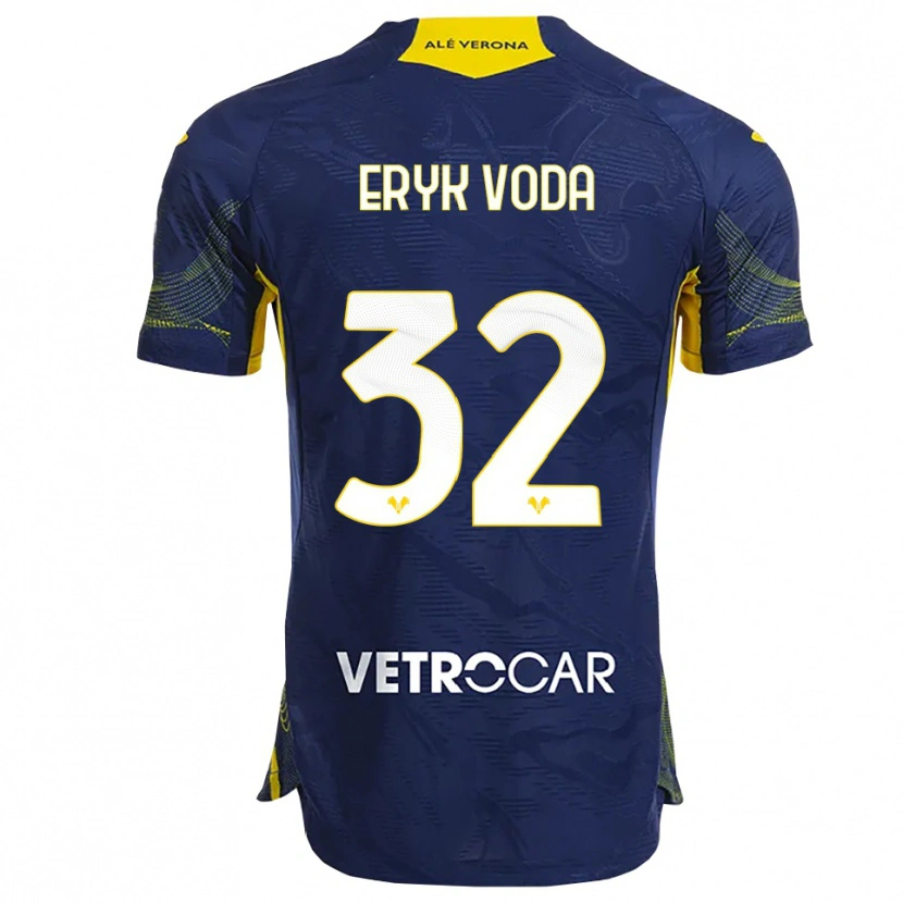 Danxen Män Eryk Vodă #32 Marinblå Gul Hemmatröja Matchtröjor 2025/26 Tröjor T-Tröja