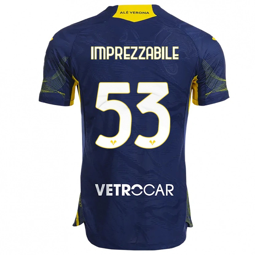 Danxen Män Francesca Imprezzabile #53 Marinblå Gul Hemmatröja Matchtröjor 2025/26 Tröjor T-Tröja