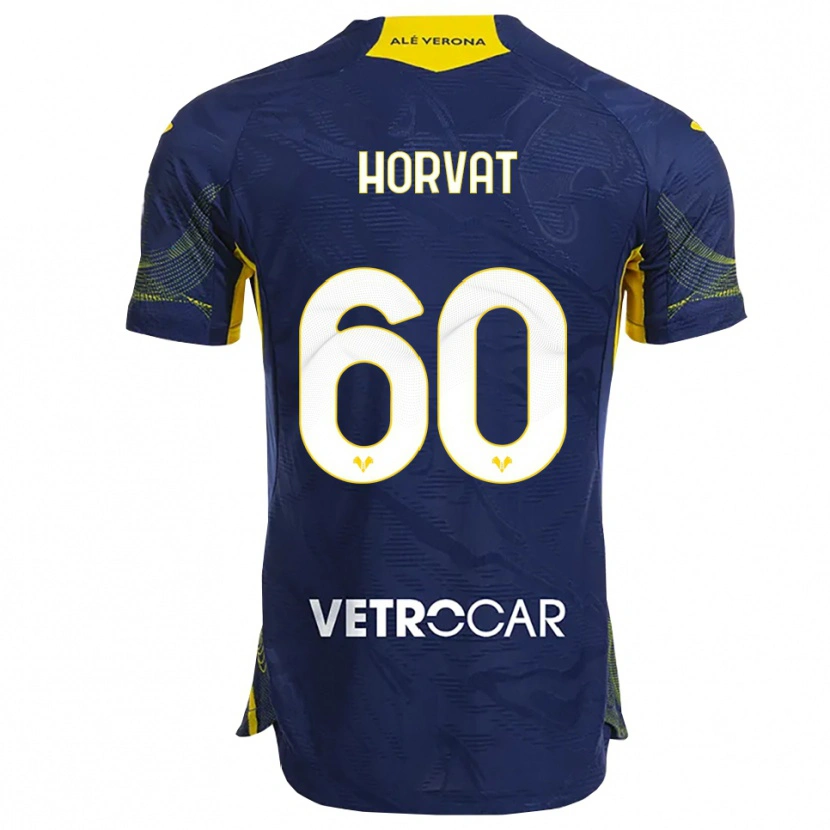 Danxen Män Mihaela Horvat #60 Marinblå Gul Hemmatröja Matchtröjor 2025/26 Tröjor T-Tröja