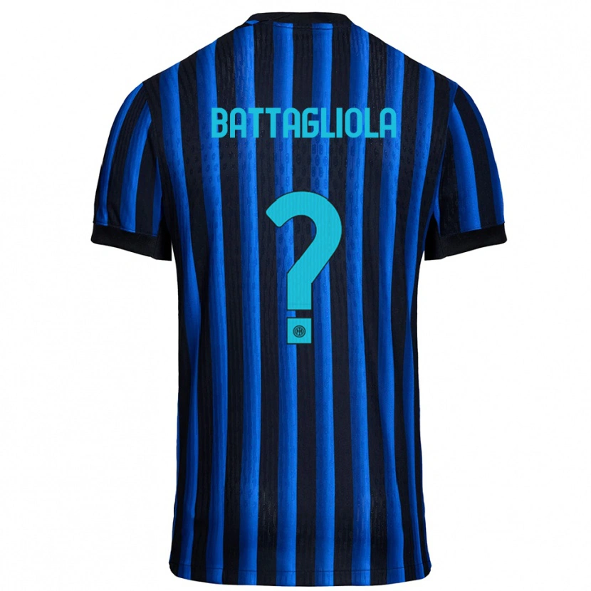 Danxen Män Lorenzo Battagliola #0 Svart Blå Hemmatröja Matchtröjor 2025/26 Tröjor T-Tröja