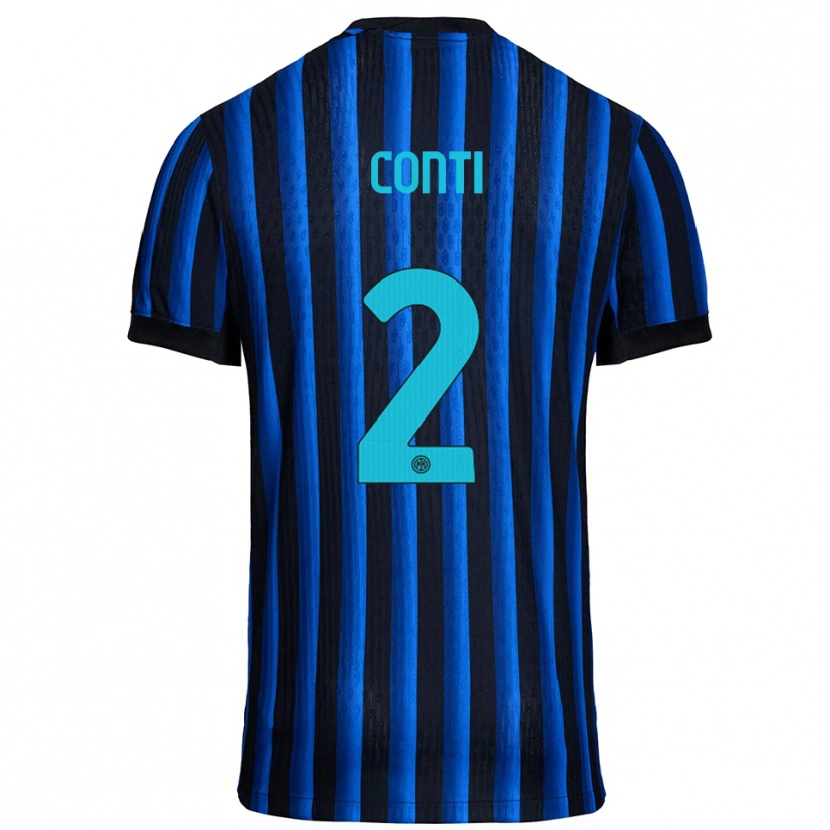 Danxen Män Arturo Conti #2 Svart Blå Hemmatröja Matchtröjor 2025/26 Tröjor T-Tröja