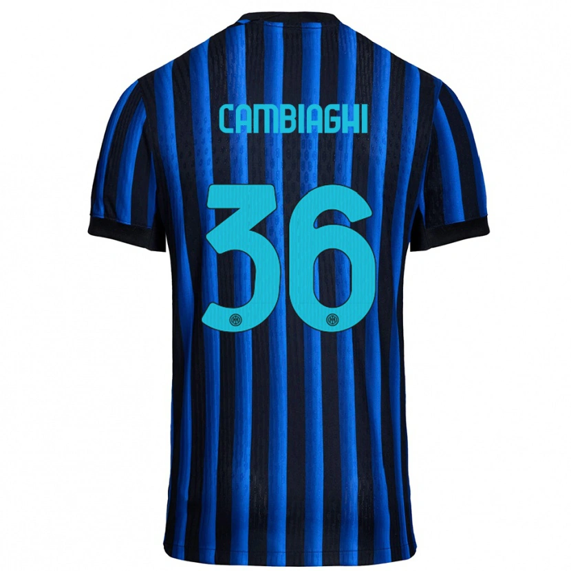 Danxen Män Michela Cambiaghi #36 Svart Blå Hemmatröja Matchtröjor 2025/26 Tröjor T-Tröja