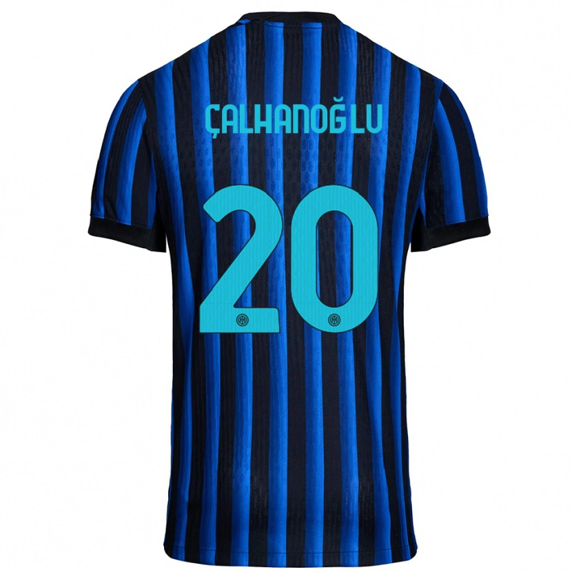 Danxen Män Hakan Çalhanoğlu #20 Svart Blå Hemmatröja Matchtröjor 2025/26 Tröjor T-Tröja