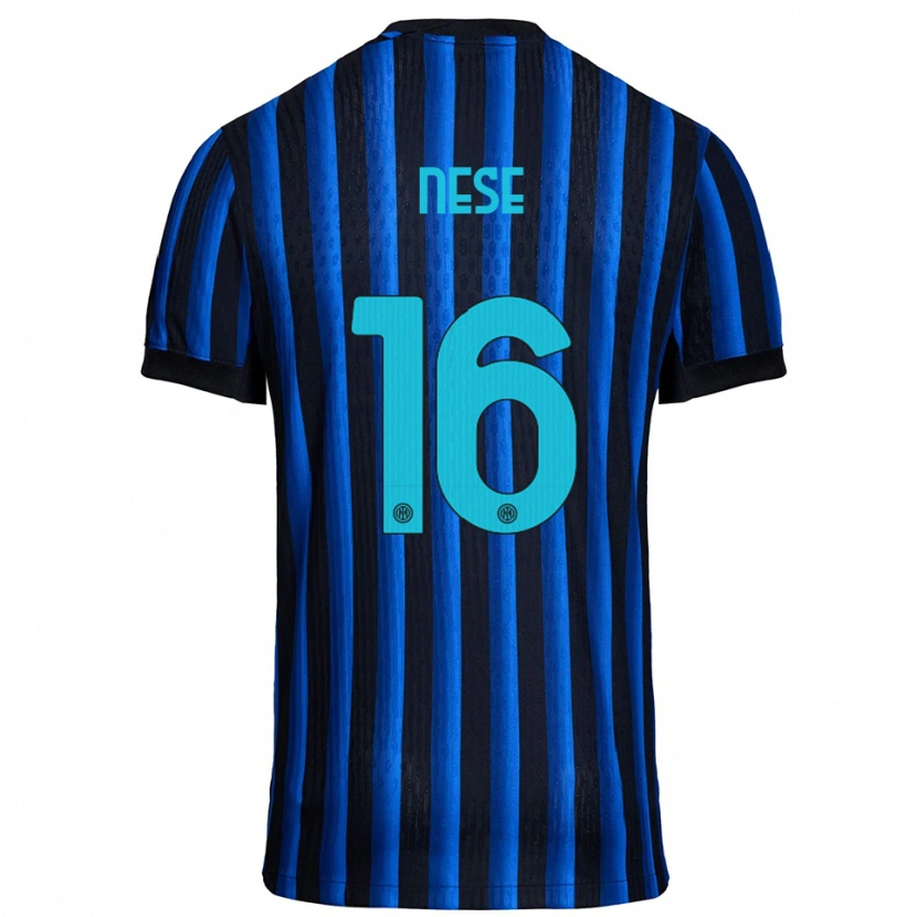 Danxen Män Alessio Nese #16 Svart Blå Hemmatröja Matchtröjor 2025/26 Tröjor T-Tröja