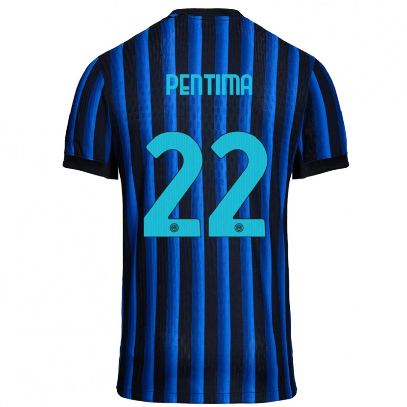 Danxen Män Alessandro Pentima #22 Svart Blå Hemmatröja Matchtröjor 2025/26 Tröjor T-Tröja