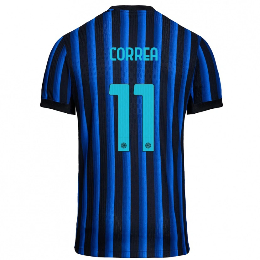 Danxen Män Joaquin Correa #11 Svart Blå Hemmatröja Matchtröjor 2025/26 Tröjor T-Tröja