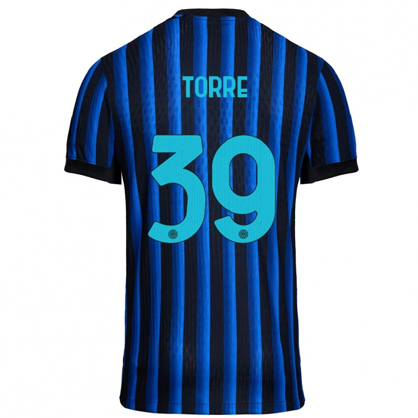 Danxen Män Pietro La Torre #39 Svart Blå Hemmatröja Matchtröjor 2025/26 Tröjor T-Tröja