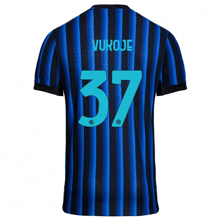 Danxen Män Andrija Vukoje #37 Svart Blå Hemmatröja Matchtröjor 2025/26 Tröjor T-Tröja