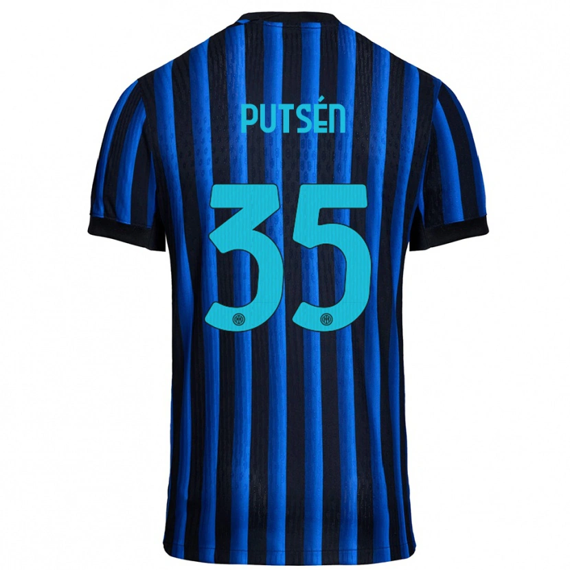 Danxen Män Dino Putsén #35 Svart Blå Hemmatröja Matchtröjor 2025/26 Tröjor T-Tröja