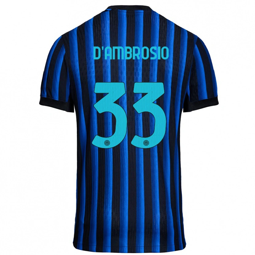 Danxen Män Danilo D'ambrosio #33 Svart Blå Hemmatröja Matchtröjor 2025/26 Tröjor T-Tröja
