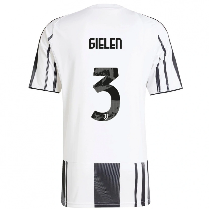 Danxen Män Wout Gielen #3 Vit Svart Hemmatröja Matchtröjor 2025/26 Tröjor T-Tröja