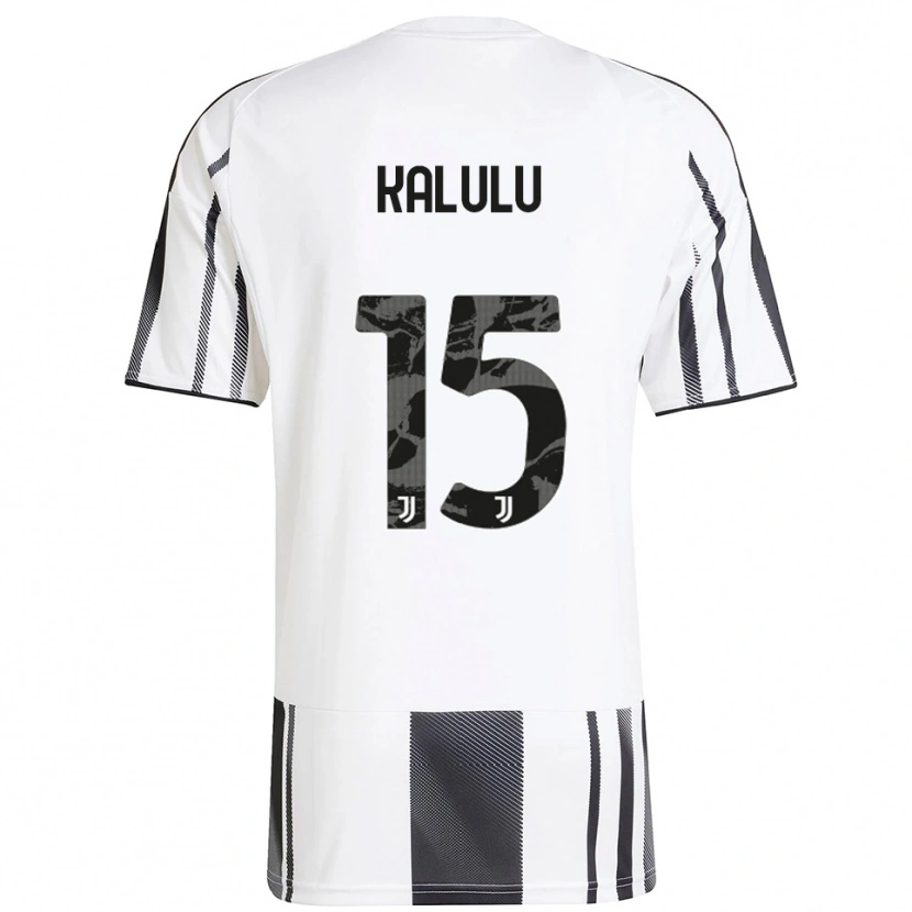 Danxen Män Pierre Kalulu #15 Vit Svart Hemmatröja Matchtröjor 2025/26 Tröjor T-Tröja