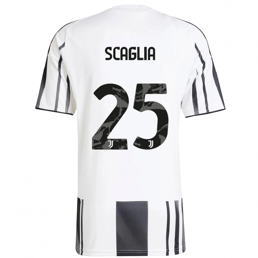 Danxen Män Simone Scaglia #25 Vit Svart Hemmatröja Matchtröjor 2025/26 Tröjor T-Tröja