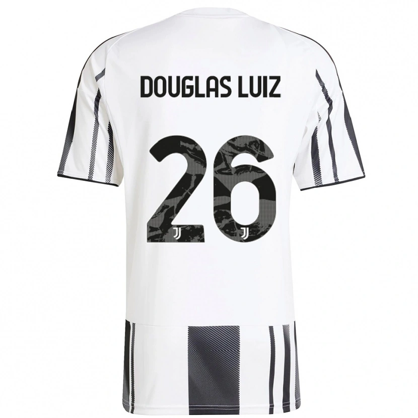 Danxen Män Douglas Luiz #26 Vit Svart Hemmatröja Matchtröjor 2025/26 Tröjor T-Tröja