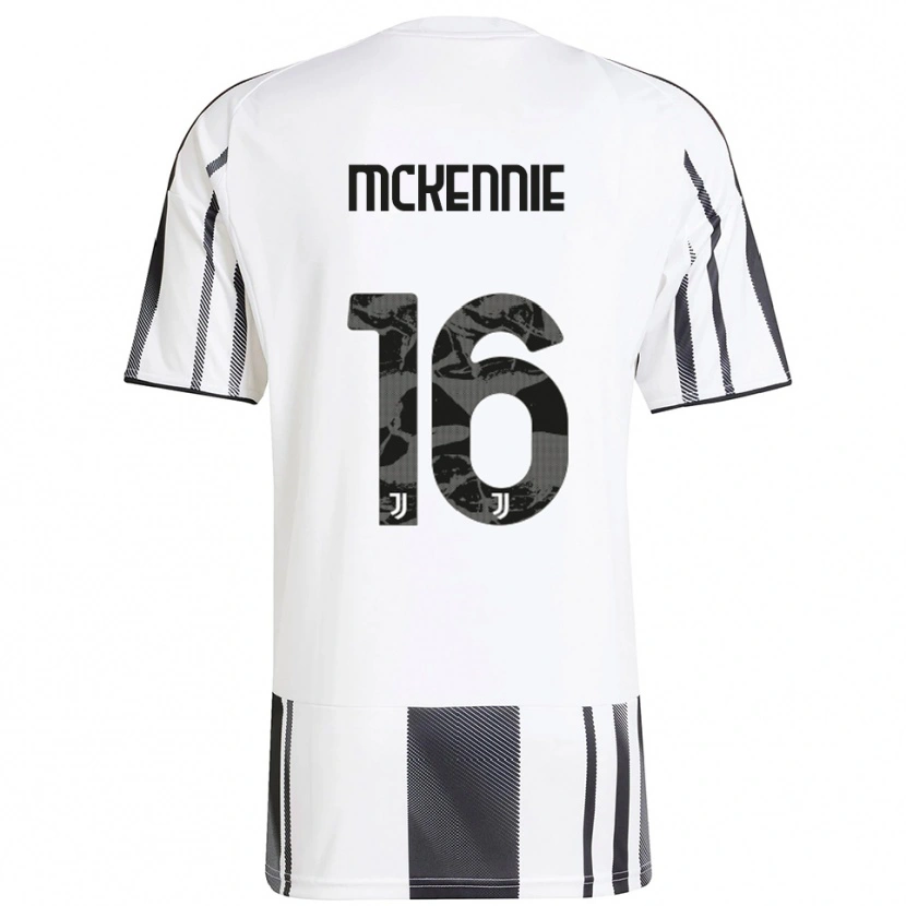 Danxen Män Weston Mckennie #16 Vit Svart Hemmatröja Matchtröjor 2025/26 Tröjor T-Tröja