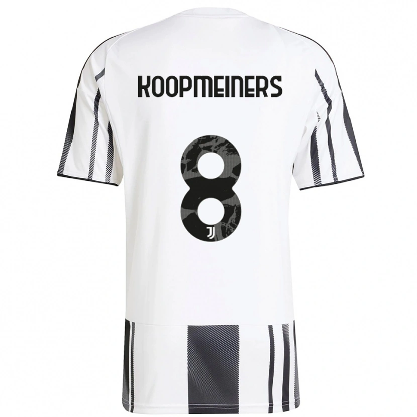 Danxen Män Teun Koopmeiners #8 Vit Svart Hemmatröja Matchtröjor 2025/26 Tröjor T-Tröja