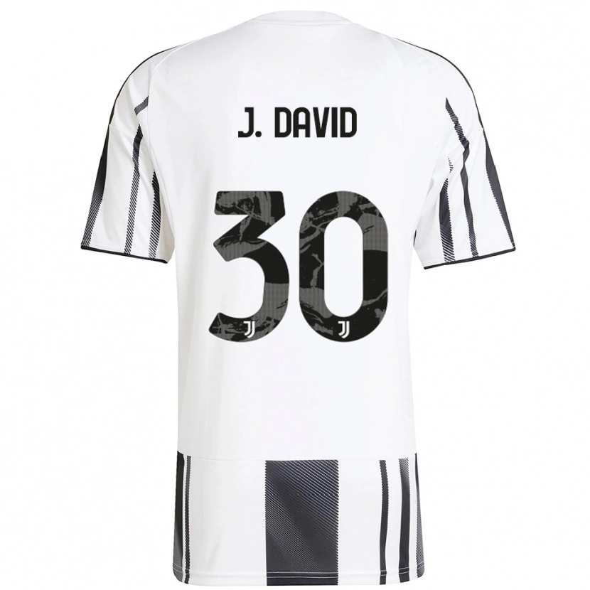 Danxen Män Jonathan David #30 Vit Svart Hemmatröja Matchtröjor 2025/26 Tröjor T-Tröja
