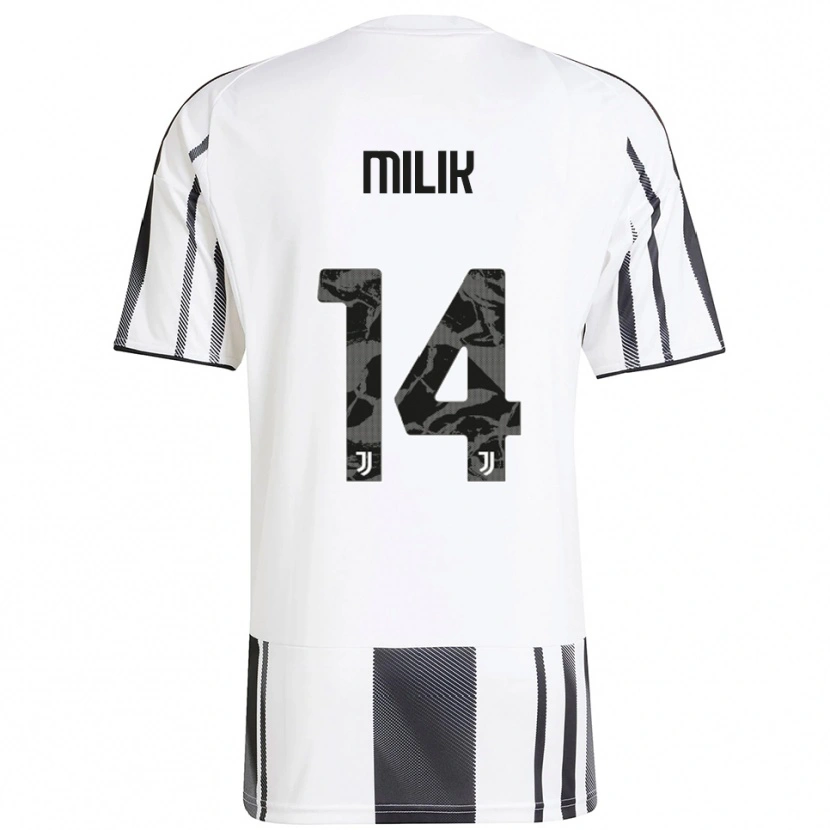 Danxen Män Arkadiusz Milik #14 Vit Svart Hemmatröja Matchtröjor 2025/26 Tröjor T-Tröja