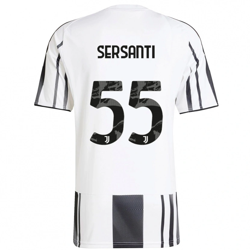 Danxen Män Alessandro Sersanti #55 Vit Svart Hemmatröja Matchtröjor 2025/26 Tröjor T-Tröja