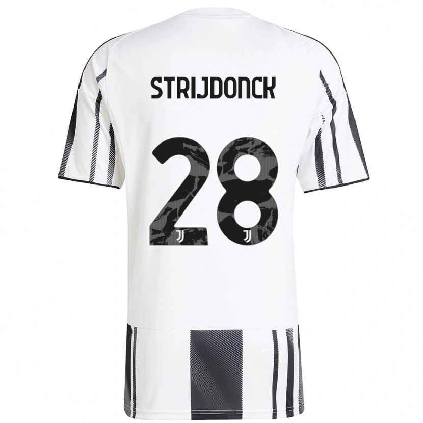 Danxen Män Bayron Strijdonck #28 Vit Svart Hemmatröja Matchtröjor 2025/26 Tröjor T-Tröja