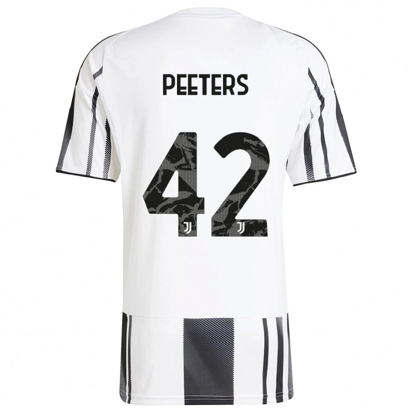 Danxen Män Daouda Peeters #42 Vit Svart Hemmatröja Matchtröjor 2025/26 Tröjor T-Tröja