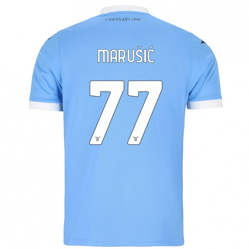 Danxen Män Adam Marusic #77 Himmelsblå Vit Hemmatröja Matchtröjor 2025/26 Tröjor T-Tröja