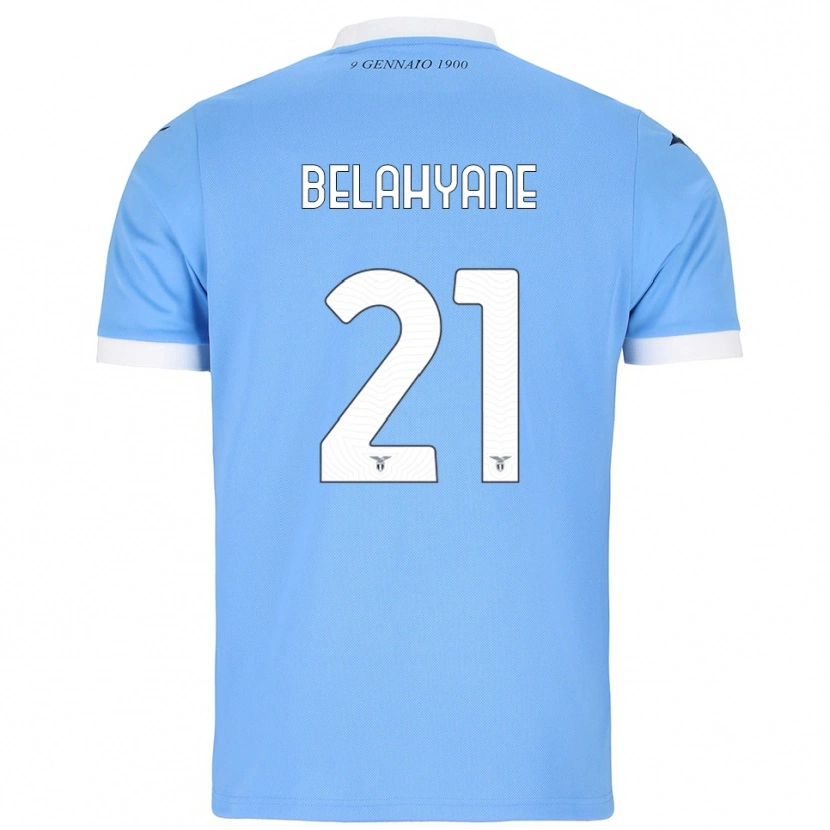 Danxen Män Reda Belahyane #21 Himmelsblå Vit Hemmatröja Matchtröjor 2025/26 Tröjor T-Tröja