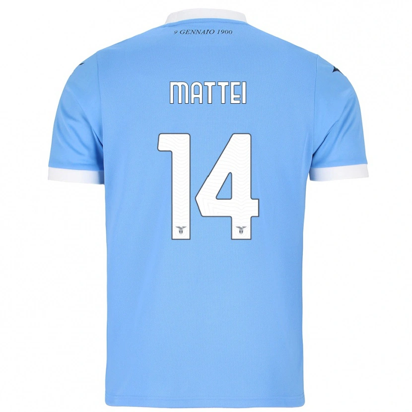 Danxen Män Sarah Mattei #14 Himmelsblå Vit Hemmatröja Matchtröjor 2025/26 Tröjor T-Tröja
