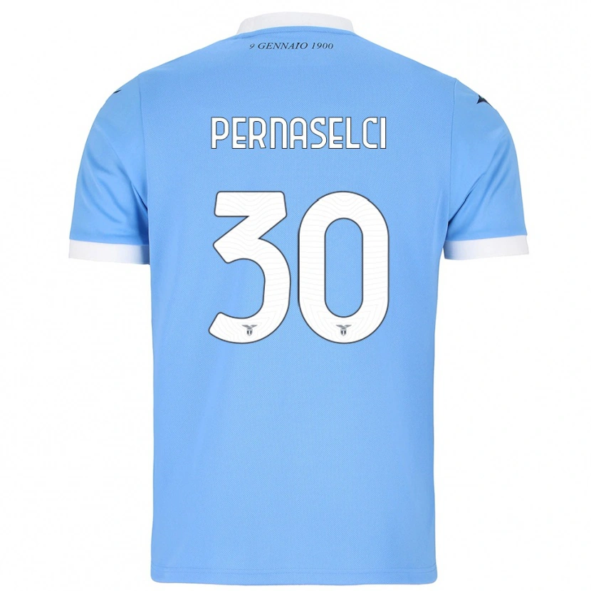 Danxen Män Leonardo Pernaselci #30 Himmelsblå Vit Hemmatröja Matchtröjor 2025/26 Tröjor T-Tröja