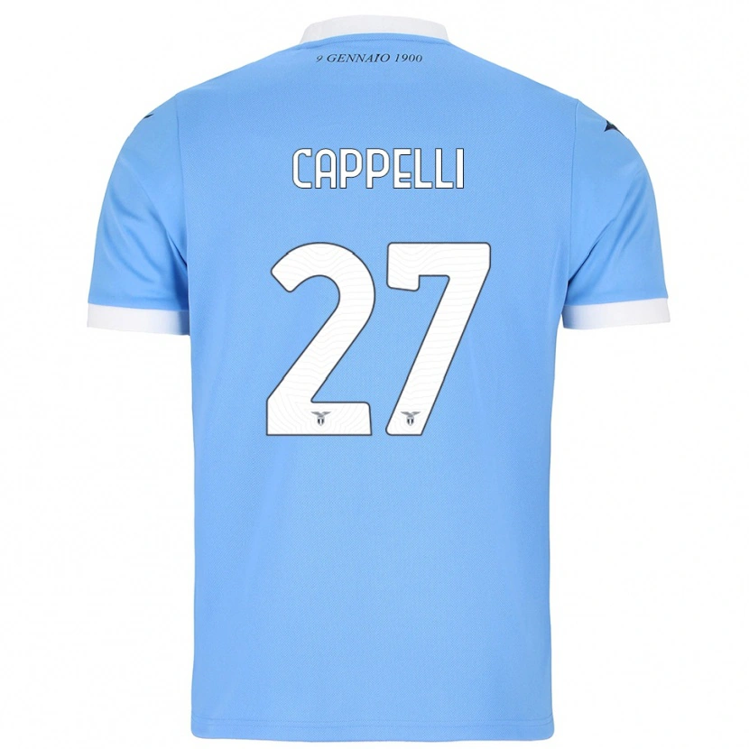 Danxen Män Tommaso Cappelli #27 Himmelsblå Vit Hemmatröja Matchtröjor 2025/26 Tröjor T-Tröja