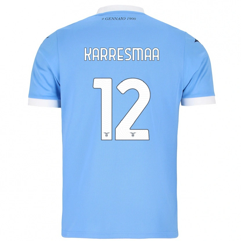 Danxen Män Kerttu Karresmaa #12 Himmelsblå Vit Hemmatröja Matchtröjor 2025/26 Tröjor T-Tröja