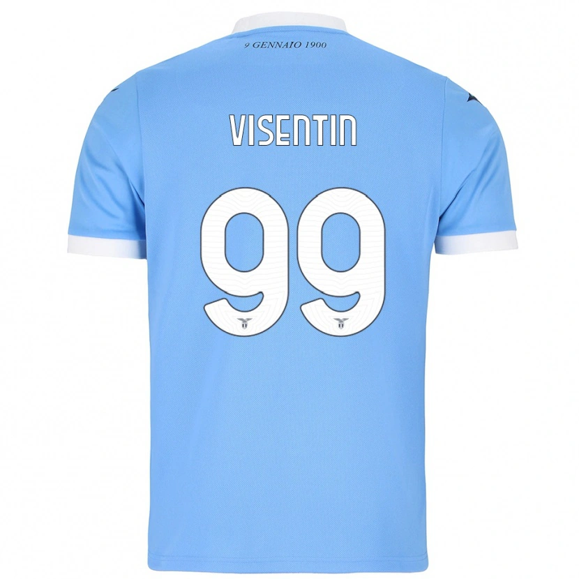 Danxen Män Noemi Visentin #99 Himmelsblå Vit Hemmatröja Matchtröjor 2025/26 Tröjor T-Tröja