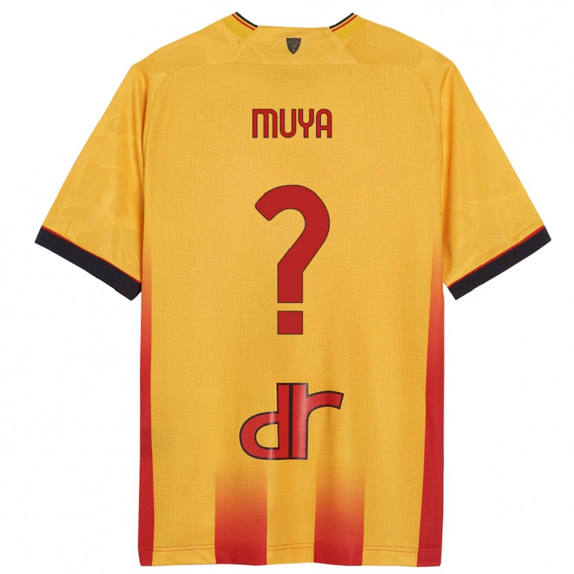 Danxen Män Mattia Muya #0 Gul Orange Hemmatröja Matchtröjor 2025/26 Tröjor T-Tröja