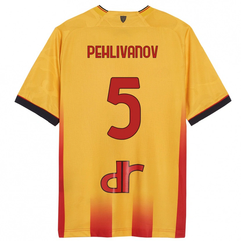 Danxen Män Cristian Pehlivanov #5 Gul Orange Hemmatröja Matchtröjor 2025/26 Tröjor T-Tröja