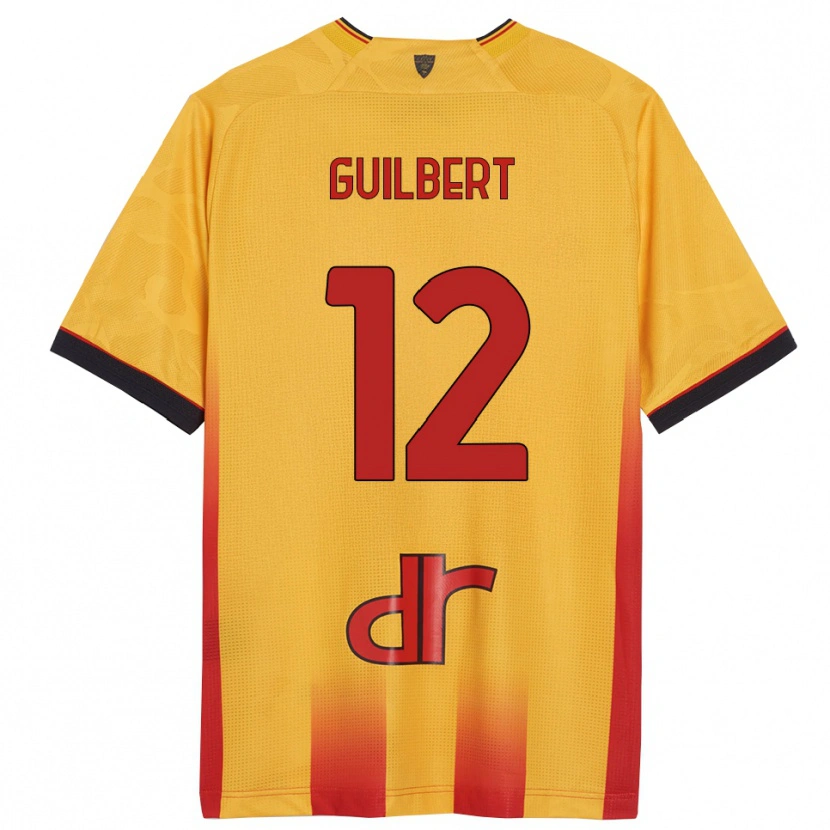 Danxen Män Frédéric Guilbert #12 Gul Orange Hemmatröja Matchtröjor 2025/26 Tröjor T-Tröja