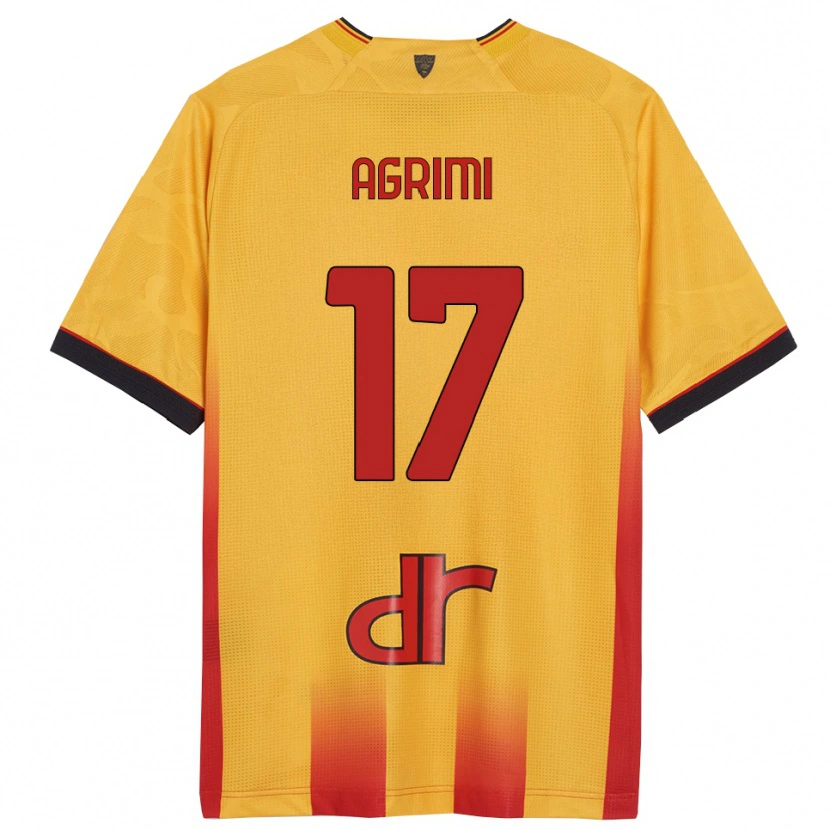 Danxen Män Matteo Agrimi #17 Gul Orange Hemmatröja Matchtröjor 2025/26 Tröjor T-Tröja
