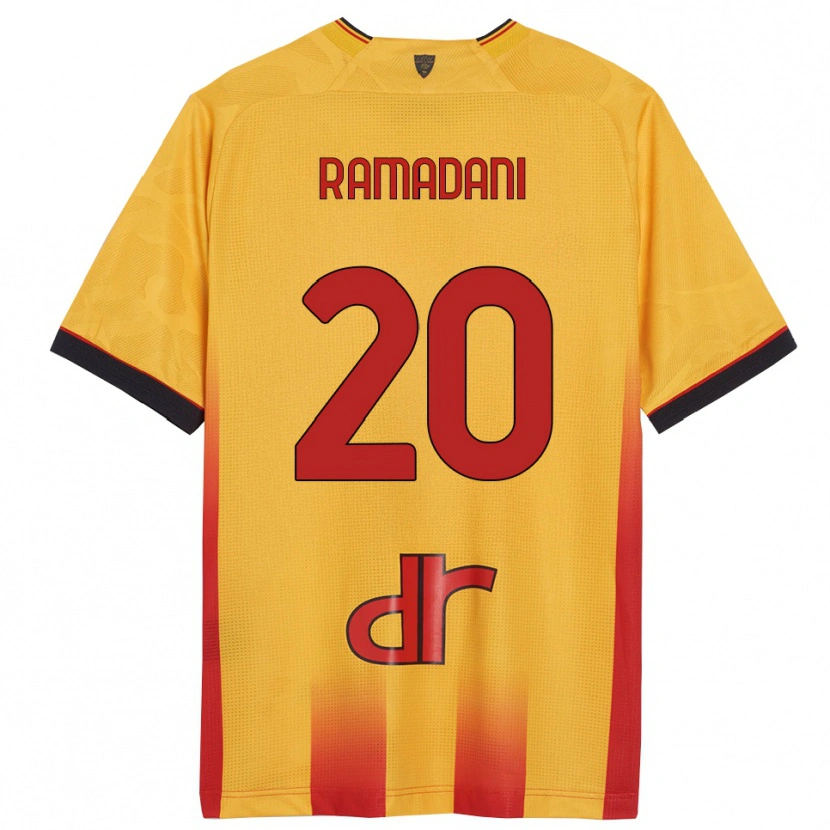 Danxen Män Ylber Ramadani #20 Gul Orange Hemmatröja Matchtröjor 2025/26 Tröjor T-Tröja