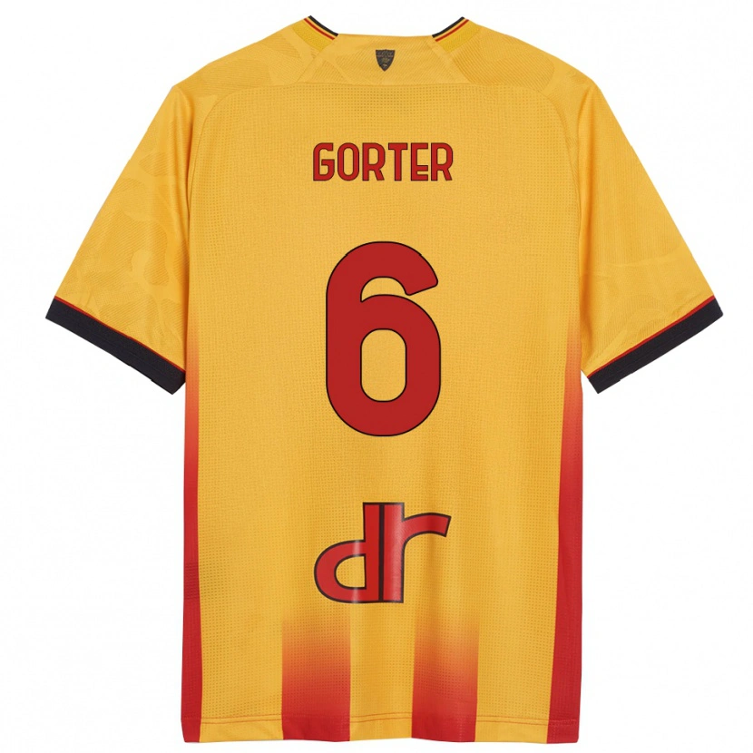 Danxen Män Olaf Gorter #6 Gul Orange Hemmatröja Matchtröjor 2025/26 Tröjor T-Tröja