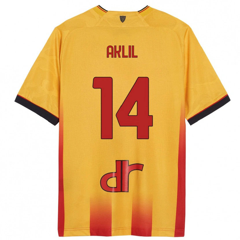 Danxen Män Lino Aklil #14 Gul Orange Hemmatröja Matchtröjor 2025/26 Tröjor T-Tröja