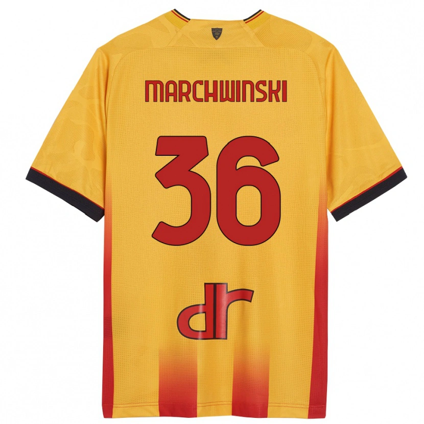 Danxen Män Filip Marchwinski #36 Gul Orange Hemmatröja Matchtröjor 2025/26 Tröjor T-Tröja