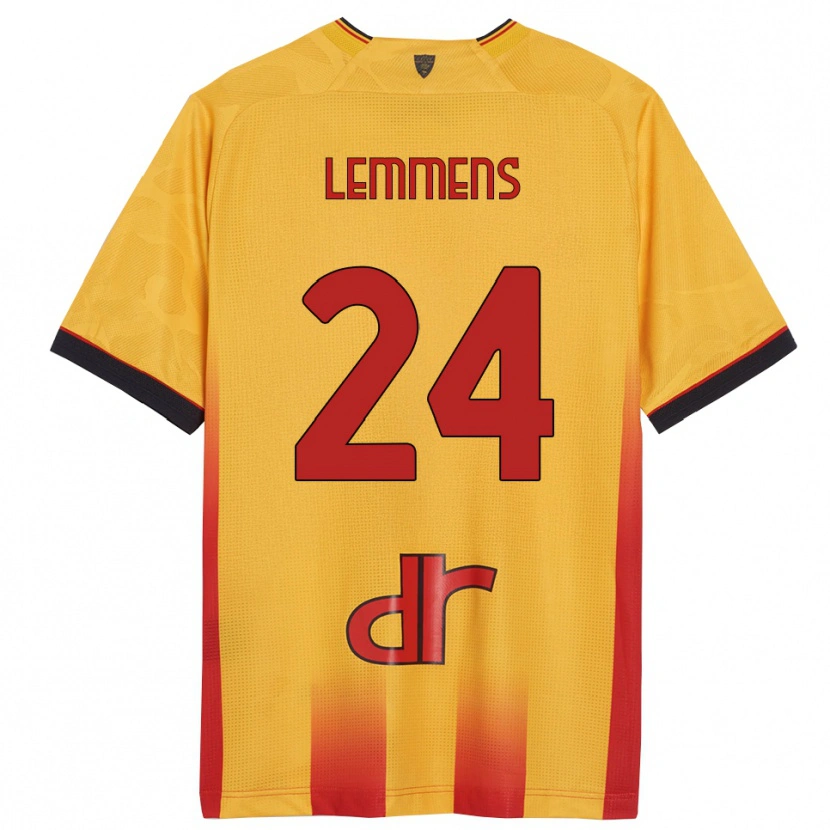 Danxen Män Mats Lemmens #24 Gul Orange Hemmatröja Matchtröjor 2025/26 Tröjor T-Tröja