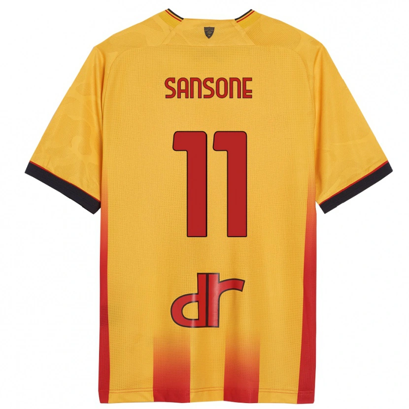 Danxen Män Nicola Sansone #11 Gul Orange Hemmatröja Matchtröjor 2025/26 Tröjor T-Tröja