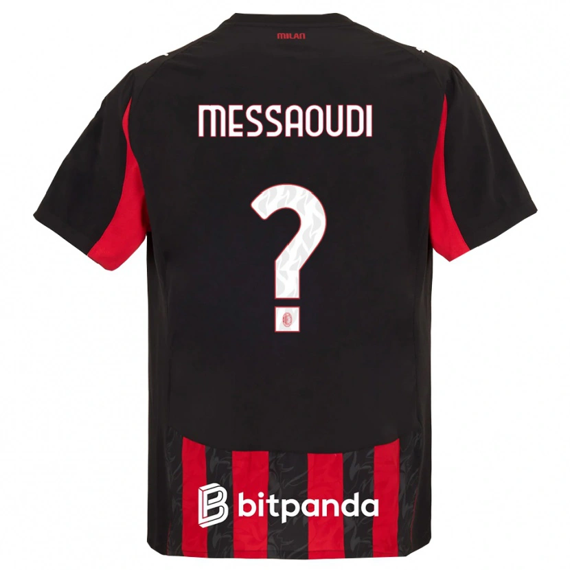 Danxen Män Yanis Messaoudi #0 Röd Svart Hemmatröja Matchtröjor 2025/26 Tröjor T-Tröja