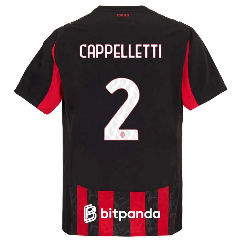 Danxen Män Mattia Cappelletti #2 Röd Svart Hemmatröja Matchtröjor 2025/26 Tröjor T-Tröja